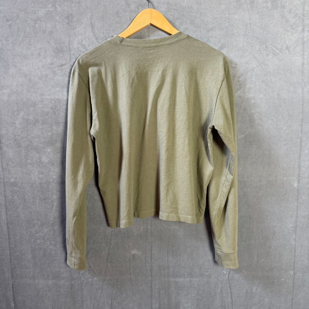 Life Is Good Womens Graphic Tee Crop Women's XS Crusher Long Sleeve Olive Green - Picture 5 of 12